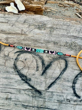 Load image into Gallery viewer, “Sun Glitter” Opal, Turquoise, Labradorite, and Seed Bead Dream Bracelet on Deerskin Lace