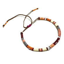 Load image into Gallery viewer, “Heart of Autumn” Fiber Threads and Merino Wool Wanderlust Bracelet