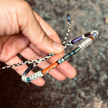 Load image into Gallery viewer, “Forest Solace” Fiber Threads with Malachite Stone Wanderlust Bracelet
