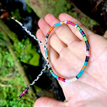 Load image into Gallery viewer, “Rainbow Trout” Fiber Threads with Gemstone Wanderlust Bracelet