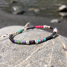 Load image into Gallery viewer, “Mycelium Magic” Fiber Threads with Gemstones Wanderlust Bracelet