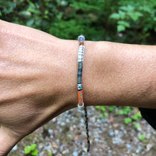 Load image into Gallery viewer, “Forest Solace” Fiber Threads with Malachite Stone Wanderlust Bracelet