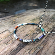Load image into Gallery viewer, “Forest Solace” Fiber Threads with Malachite Stone Wanderlust Bracelet