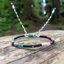 Load image into Gallery viewer, “Mycelium Magic” Fiber Threads with Gemstones Wanderlust Bracelet