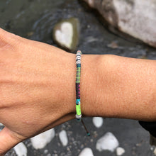 Load image into Gallery viewer, “Forest Glow” Fiber Threads with Gemstones Wanderlust Bracelet