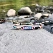 Load image into Gallery viewer, “Neah Bay" Blue Stone and Seed Bead Wanderlust / Dream Bracelet