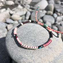 Load image into Gallery viewer, “Summer’s Darling” Fiber Threads with Gemstone Wanderlust Bracelet