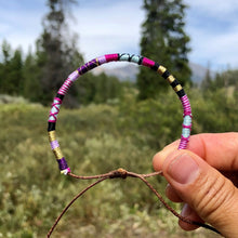 Load image into Gallery viewer, "Wyoming Wildflower" Cotton Wanderlust Bracelet