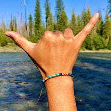 Load image into Gallery viewer, "Rivers and Woods" Cotton Wanderlust Bracelet