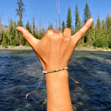 Load image into Gallery viewer, "Silver Forest" Cotton Wanderlust Bracelet