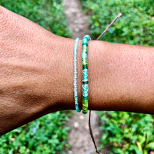Load image into Gallery viewer, "Silver Forest" Cotton Wanderlust Bracelet