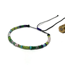 Load image into Gallery viewer, "Little Wild Rose" Fiber Threads with Merino Wool Wanderlust Bracelet