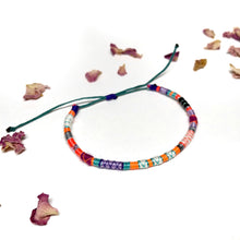 Load image into Gallery viewer, "Punk Rock" Fiber Threads with Merino Wool Wanderlust Bracelet