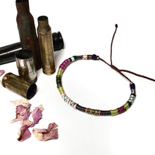 Load image into Gallery viewer, "Briar Rose" Fiber Threads with Merino Wool Wanderlust Bracelet