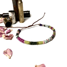 Load image into Gallery viewer, "Briar Rose" Fiber Threads with Merino Wool Wanderlust Bracelet
