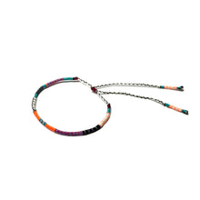 Load image into Gallery viewer, "Mad Hatter" Fiber Threads with Merino Wool Micro-Wanderlust Bracelet