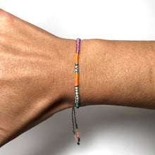 Load image into Gallery viewer, "Mad Hatter" Fiber Threads with Merino Wool Micro-Wanderlust Bracelet