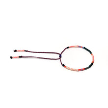 Load image into Gallery viewer, "Cheshire" Fiber Threads with Merino Wool Micro-Wanderlust Bracelet