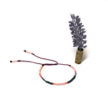 Load image into Gallery viewer, "Cheshire" Fiber Threads with Merino Wool Micro-Wanderlust Bracelet