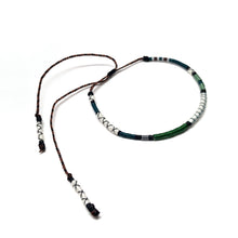 Load image into Gallery viewer, "Jabberwocky" Fiber Threads with Merino Wool Micro-Wanderlust Bracelet