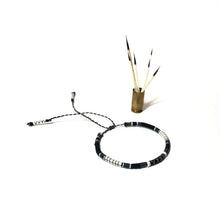 Load image into Gallery viewer, "Black Sheep" Fiber Threads with Merino Wool Wanderlust Bracelet