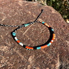 Load image into Gallery viewer, "Middle of Nowhere and Everywhere" Cotton with Pearl and Turquoise Wanderlust Bracelet