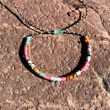 Load image into Gallery viewer, "Gypsy Heart" Cotton with Pearl and Turquoise Wanderlust Bracelet