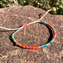 Load image into Gallery viewer, "Travelin' Tumbleweed" Cotton with Apatite, Turquoise, and Ethiopian Opal Wanderlust Bracelet