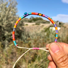 Load image into Gallery viewer, "Wherever the Wind Blows" Cotton with Apatite and Turquoise Wanderlust Bracelet