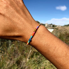 Load image into Gallery viewer, "Wherever the Wind Blows" Cotton with Apatite and Turquoise Wanderlust Bracelet