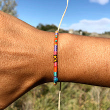Load image into Gallery viewer, "Wherever the Wind Blows" Cotton with Apatite and Turquoise Wanderlust Bracelet