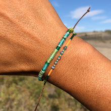Load image into Gallery viewer, "Silver and Pine" Labradorite, Ethiopian Opal, and Seed Bead Spirit Bracelet