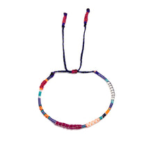 Load image into Gallery viewer, "Be in Love with your Life" Alpaca Wool and Various Fiber Threads Micro-Wanderlust Bracelet