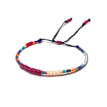 Load image into Gallery viewer, "Be in Love with your Life" Alpaca Wool and Various Fiber Threads Micro-Wanderlust Bracelet