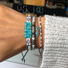 Load image into Gallery viewer, "It Was All a Dream” Turquoise, Pearl, and Seed Bead Dream Bracelet