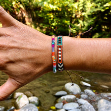 Load image into Gallery viewer, "Dream River” Labradorite, Turquoise, Ethiopian Opal, Spinel, and Seed Bead Dream Bracelet