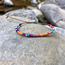 Load image into Gallery viewer, "The Magic of Fall" Cotton with Ethiopian Opal, labradorite, and Turquoise Wanderlust Bracelet
