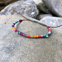 Load image into Gallery viewer, "The Magic of Fall" Cotton with Ethiopian Opal, labradorite, and Turquoise Wanderlust Bracelet