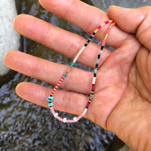 Load image into Gallery viewer, "September" Ethiopian Opal, Turquoise, Pearl, Labradorite, and Seed Bead Spirit Bracelet