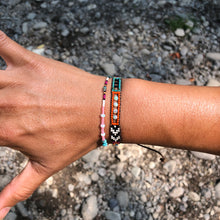 Load image into Gallery viewer, "September" Ethiopian Opal, Turquoise, Pearl, Labradorite, and Seed Bead Spirit Bracelet