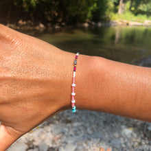 Load image into Gallery viewer, "September" Ethiopian Opal, Turquoise, Pearl, Labradorite, and Seed Bead Spirit Bracelet