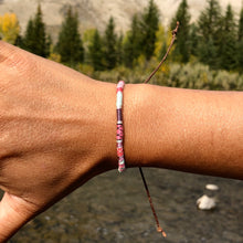 Load image into Gallery viewer, "Fire in the Sky” Cotton Wanderlust Bracelet