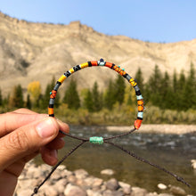 Load image into Gallery viewer, “September Aspen" Cotton with Ethiopian Opal, Turquoise, Labradorite, and Seed Bead Wanderlust Bracelet