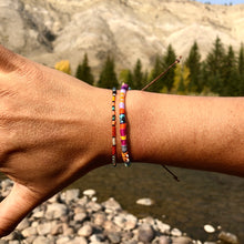 Load image into Gallery viewer, "Wild Autumn" Cotton with Ethiopian Opal, Turquoise, Pearl, and Seed Bead Wanderlust Bracelet