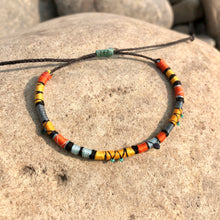 Load image into Gallery viewer, "Golden Wilderness" Cotton with Ethiopian Opal and Turquoise Wanderlust Bracelet
