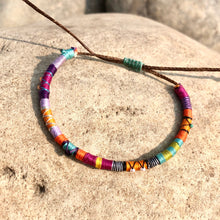 Load image into Gallery viewer, "Wild Autumn" Cotton with Ethiopian Opal, Turquoise, Pearl, and Seed Bead Wanderlust Bracelet