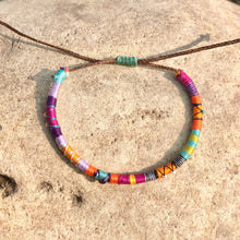 Load image into Gallery viewer, "Wild Autumn" Cotton with Ethiopian Opal, Turquoise, Pearl, and Seed Bead Wanderlust Bracelet
