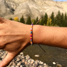 Load image into Gallery viewer, "Wild Autumn" Cotton with Ethiopian Opal, Turquoise, Pearl, and Seed Bead Wanderlust Bracelet