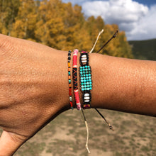 Load image into Gallery viewer, "Bohemian Dream” Turquoise, Pearl, and Seed Bead Dream Bracelet