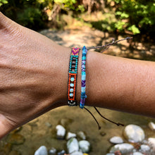 Load image into Gallery viewer, "Dream River” Labradorite, Turquoise, Ethiopian Opal, Spinel, and Seed Bead Dream Bracelet